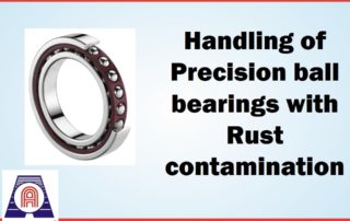 precision ball bearing with rust contamination